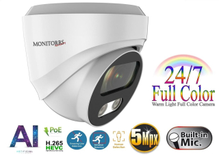 Monitorrs Security Full Color AI IP kamera 5 Mpix WD + Mikrofón (6022)